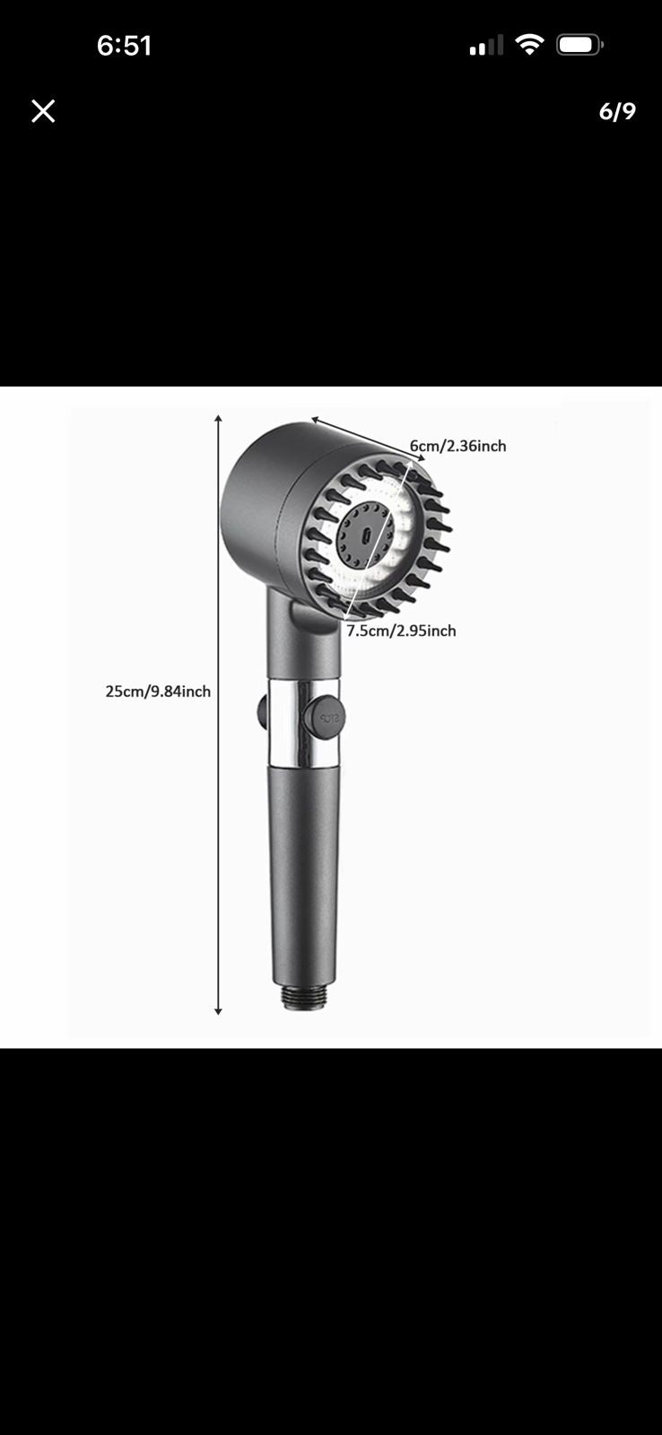 Ducha de mano con 3 ajustes